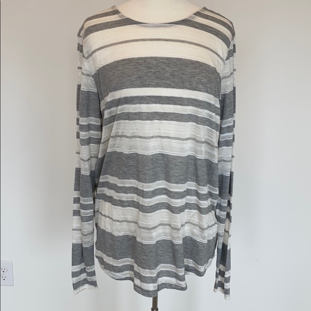 H&M Striped Long Sleeve - White, Cream, Gray